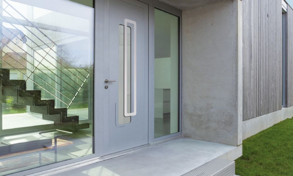 porte en aluminium bleuet alutil